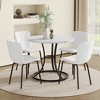 5 Piece Dining Table Set for 4, Modern Dining Set with 4 Upholstered Dining Chairs, Table and Chair Set - ModernLuxe - 2 of 4