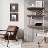 Theo Wall Shelf Rustic Matte Kids' Desk Oak Brown/White - Nathan James: Ladder Shelf Wall Desk, Metal Frame, Particle Board - 3 of 4