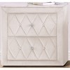NicBex 2 Drawers Nightstand with Faux Marble Top Bedside Table with Button Tufted Faux Crystal Tufted End Table for Living Room, Bedroom - 2 of 4