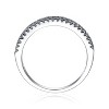 Guili Sterling Silver Rhodium-Plated Band Ring with Sapphire Cubic Zirconia, Elegant and Timeless, Perfect for Any Occasion, Sizes 6-8. - 2 of 3