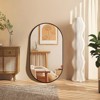 FONTOI Oval Mirrors, Metal Framed Mirror, Dressing Mirror for Bathroom Living Room Bedroom, Black, 20"*1.1"*28" - 2 of 4