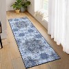 Acekool Washable Vintage Area Rug, Low Pile Non-Slip Soft Distressed Medallion Carpet for Living Room Bedroom, Easy Care - 4 of 4
