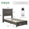 Farmhouse Bed Frame with 49" Tall Headboard - 2 of 4