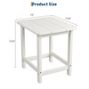 Outdoor HDPE Square Side Table, Adirondack Style Patio End Table for Pool, Beach, Weather Resistant & Easy Setup - 2 of 4