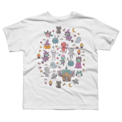 Boy's Design By Humans Cute Halloween By kostolom3000 T-Shirt