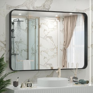 Keonjinn Framed Wall Mirror, Modern Rectangular Bathroom Vanity Mirror, Wall Mounted - 1 of 4