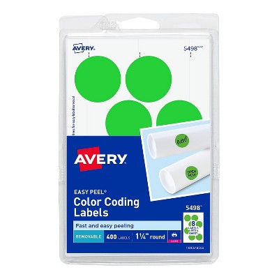 Avery Laser Color Coding Labels 1 1/4