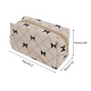 Unique Bargains 1 Pc Bow Corduroy Style Drawstring Makeup Bag for Vacation Corduroy - 2 of 4