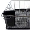 MegaChef 16 Inch Chrome Plated and Plastic Counter Top Drying Dish Rack in Black - image 2 of 4