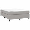 vidaXL Modern Queen Size Box Spring Bed Frame with Light Gray Fabric Upholstery, Engineered Wood - 2 of 4