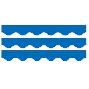 Creative Teaching Press® Core Decor Blue Wavy EZ Border, Bulletin Board Border, 48 Feet Per Pack, 3 Packs - 1 of 3
