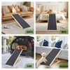 TopComfy Upgraded Pet Step and Ramp Foldable Adjustable Non Slip Wide Traction for Small Dogs Bed Couch Car Home Use, Beige, 40.98"*16.94"*3.35" - 2 of 4