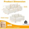 TiramisuBest 82.7" Plush Corduroy 3-Seat Sofa, Modern Deep Seat Cloud Couch with Soft Pillows, Convertible Lounge for Living Room,Beige - 3 of 4