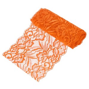 Unique Bargains Elastic Lace Fabric Ribbon Stretchy Trim W Floral Pattern for Bridal Wedding 1 Pc - 1 of 4