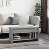vidaXL Coffee Table Grey Sonoma Engineered Wood Medium Height-Adjustable - 3 of 4