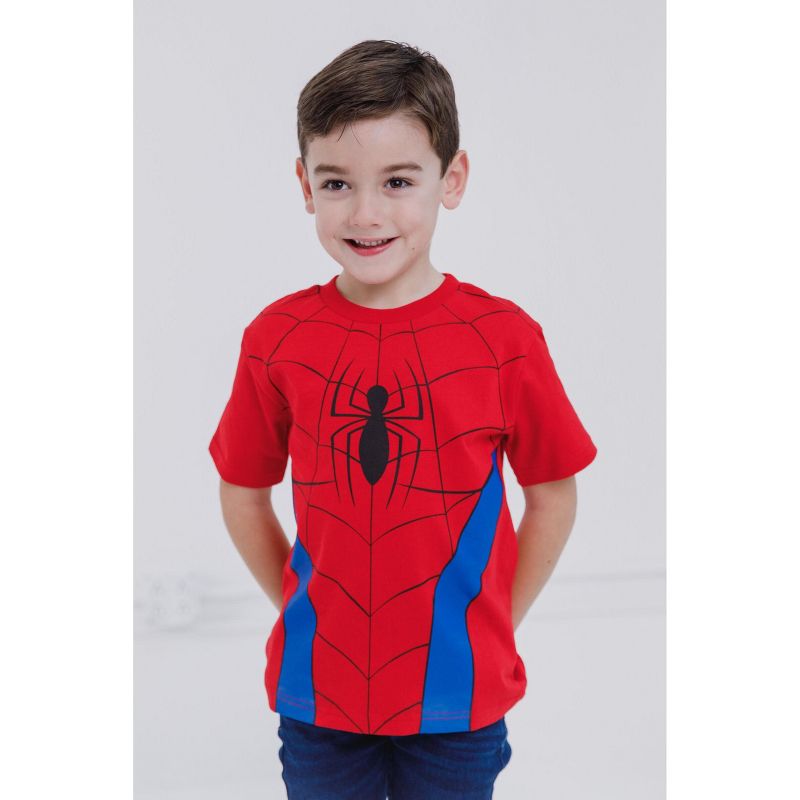 Marvel Spider-Man Miles Morales Spider-Gwen Ghost Spider Matching Family Cosplay T-Shirt Toddler, 2 of 8