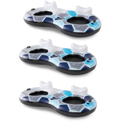 Bestway Rapid Rider Inflatable Round 2 Person Water Tube w/ Handles (3 Pack)