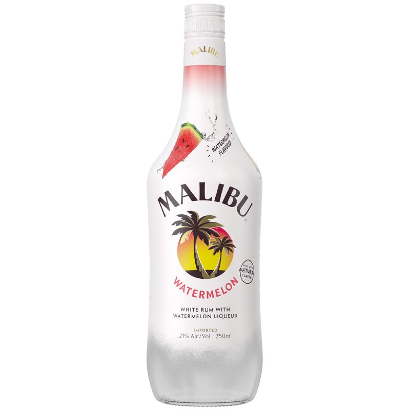 Malibu Watermelon Flavored Caribbean Rum - 750ml Bottle, 1 of 8