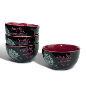 Seven20 OFFICIAL Nightmare Before Christmas Ceramic Bowl | Feat. Jack & Sally | Set of 4 - 1 of 4