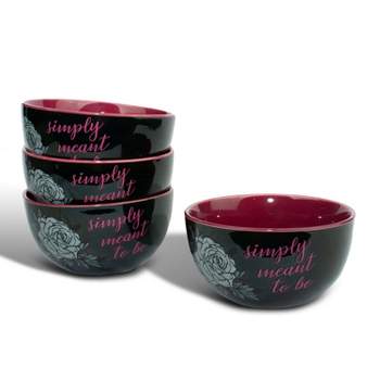 Seven20 OFFICIAL Nightmare Before Christmas Ceramic Bowl | Feat. Jack & Sally | Set of 4
