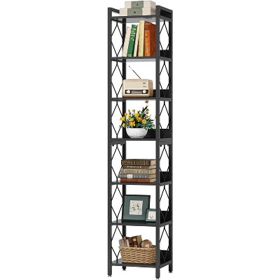 Tribesigns 78.7" Narrow Bookshelf, 7-Tier Freestanding Book Display Rack Case