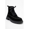 Mina - Black Genuine Leather Combat Boot (Women) | Forever & Always Shoes - 3 of 4