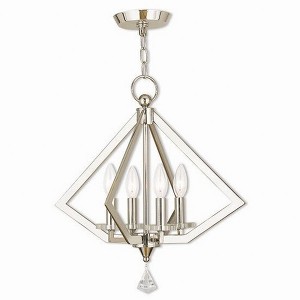 Livex Lighting Diamond 4 - Light Chandelier in  Polished Nickel - 1 of 2