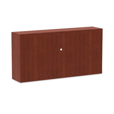 Medium Cherry Woodgrain Laminate Office Hutch with Doors