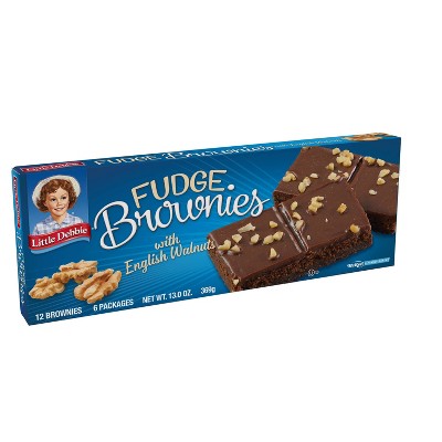 Little Debbie Fudge Brownies with English Walnuts - 13oz