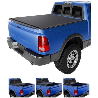 Whizmax Quad 4-Fold Soft Folding Truck Bed 5.7 FT Tonneau Cover Compatible for 2002-2023 Dodge Ram 1500 2003-2023 Dodge Ram 2500 3500