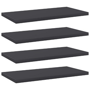 vidaXL Bookshelf Boards 4 pcs Gray 15.7 in.x7.9 in.x0.6 in. Engineered Wood - 1 of 4
