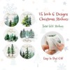 Wrapables Christmas Stickers Label Roll, Holiday Stickers for Sealing Cards, Envelopes, Gift Boxes, Festive Party Favors (500pcs), Christmas Trees - 2 of 4