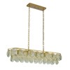LLHZSY 39 3/4" Ceiling Chandelier With Light Green Round Glass 8-Lights Fixture for Dining Room - 3 of 4