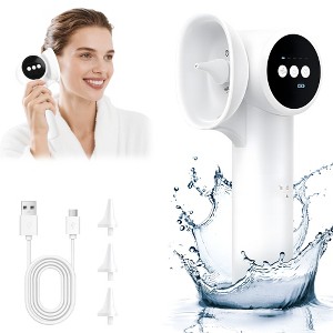 Morfone earwax removal with warm air drying ear cleaner. Ear irrigator with waste water and clean water tanks, featuring 5 water pressure modes. - 1 of 4