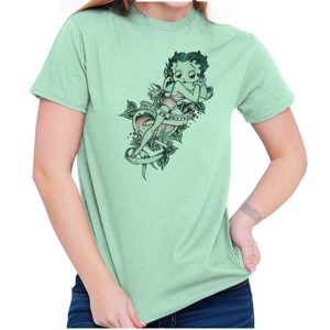 Betty Boop Spoil Me Rotten Tattoo Womens Graphic T Shirt Tees Brisco Brands - 1 of 4
