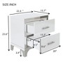 NicBex 2 Drawers Mirrored Nightstand,Bedside Table with Metal Handle,Modern Side Table for Bedroom - 3 of 4