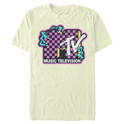 MTV Music Television Mens Beige Size Extra Large Retro Graphic Logo T-Shirt