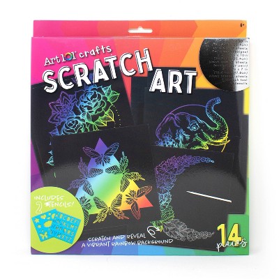 14pc Art 101 Crafts Scratch Art - DM Creations