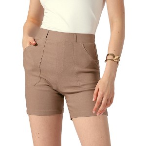 Allegra K Women's Hiking Athletic Stretch Casual Summer Shorts - 1 of 4
