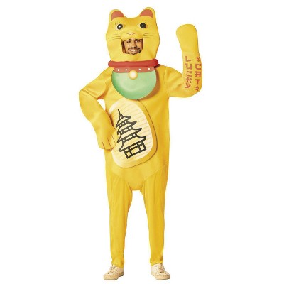 Imposta Costumes Adult Lucky Cat Costume Bodysuit Gold One Size