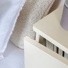Storied Home Solstice Narrow Metal Accent Cabinet: Arched Glass, Off-White Display Storage - 3 of 4