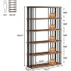 Tribesigns 6-Tier Tall Bookshelf, 67" Wood Display Rack for CDs/Movies/Books, Industrial Bookcase Storage Shelving Unit for Living Room - image 3 of 4