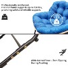 Sapphtopaz Modern Accent Chair Large Rocking Chair with Upholstered Lounge Chair with Rattan Wicker Egg Chairs for Living Room, Bedroom, Porch - 3 of 4