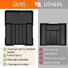 Attop Expandable Kitchen Drawer Organizer, Utensil Drawer Adjustable Plastic Flatware and Cutlery Holder Black - 4 of 4
