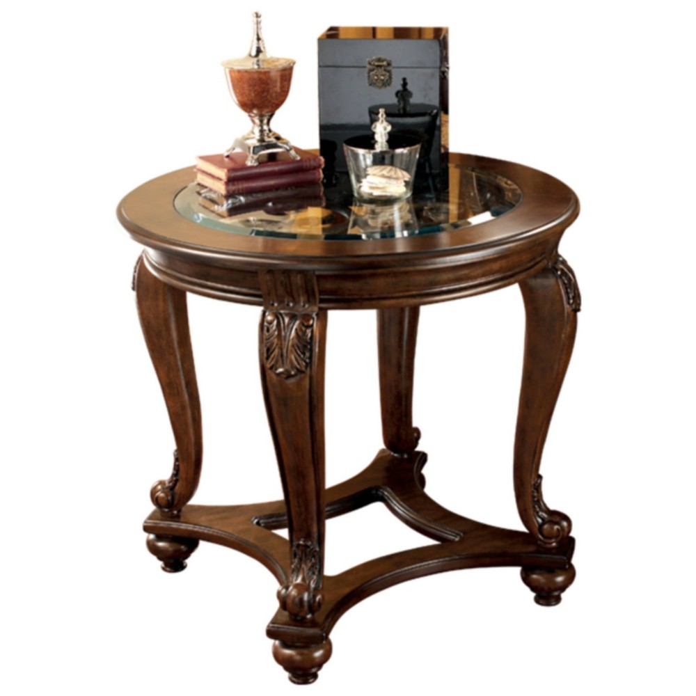 Photos - Coffee Table Ashley Norcastle End Table Dark Brown - Signature Design by 