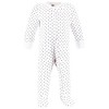 Hudson Baby Infant Girls Cotton Sleep and Play, Pink Bows - 4 of 4