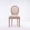 Set of 2 Wood Dining Chairs with Back, Classic Upholstered Armless Chairs for Kitchen or Dining Room-Panipeachy - 2 of 4