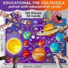 QUOKKA Puzzles For Kids Ages 8-10 - 150 Pcs Jigsaw Puzzles for 6-8 Year Olds - 400+ Facts on 50 Double-Sided Flashcards - 2 of 4