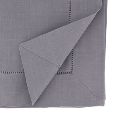 Gray Hemstitched Polyester Table Runner 54" x 16"