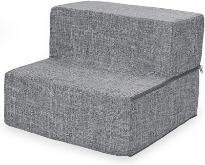 Best Pet Supplies Foldable Foam Steps for Cats and Dogs - 2-Steps (16" x 16" x 12")